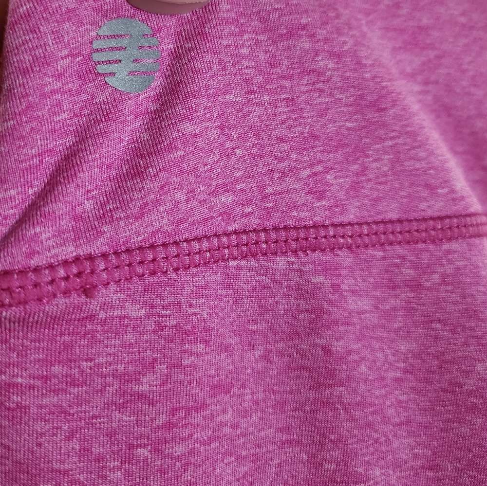 Z by Zella Girl's 3/4 Leggings with Cutout Pink White - Picture 2 of 7